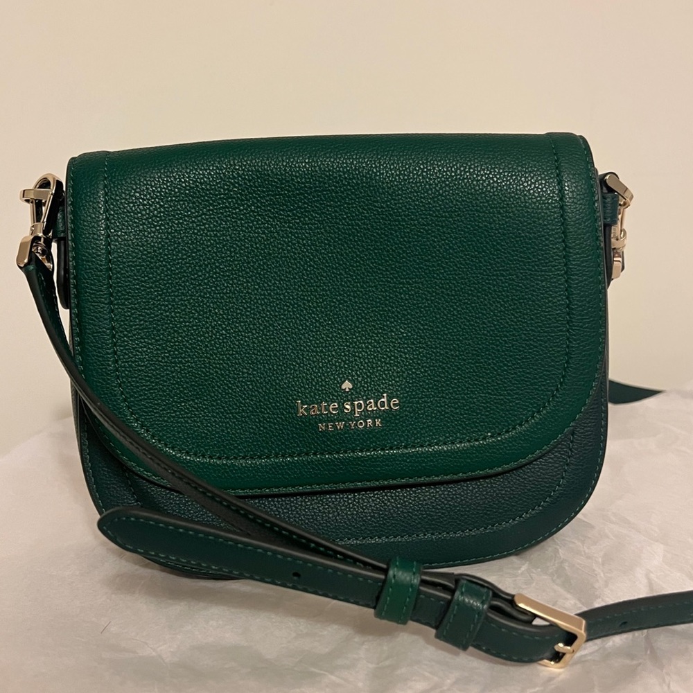 Kate Spade Saddle Bag cross body. Deep Jade